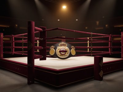 Premium boxing ring and championship belt aesthetic matching Box Slot
